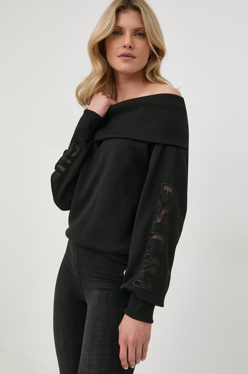 

Кофта Guess жіноча колір чорний з аплікацією