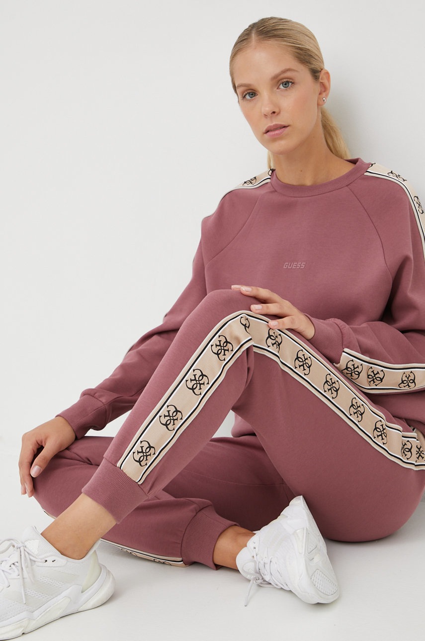 

Кофта Guess женская цвет розовый с аппликацией