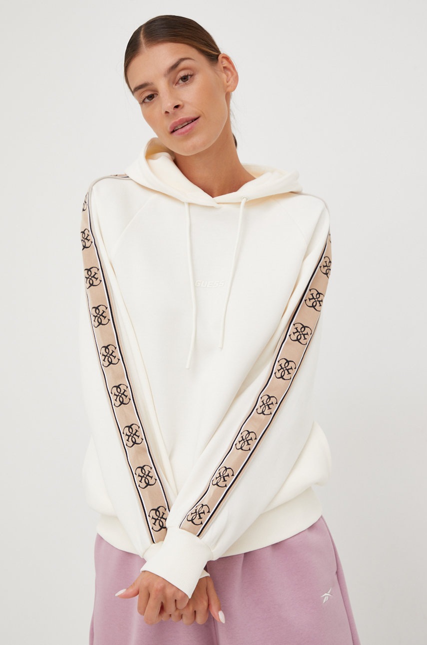 

Суичър Guess в бежово с апликация, Бежов