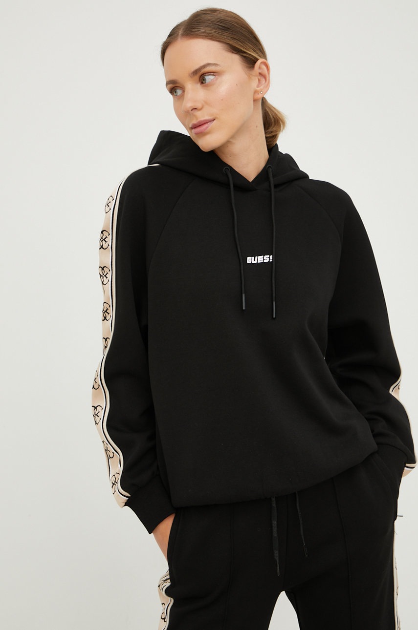 

Кофта Guess жіноча колір чорний з аплікацією