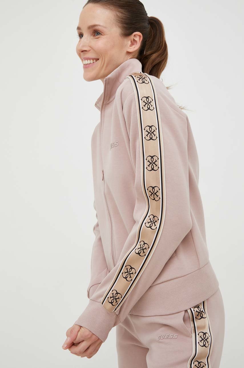 

Кофта Guess жіноча колір рожевий з аплікацією