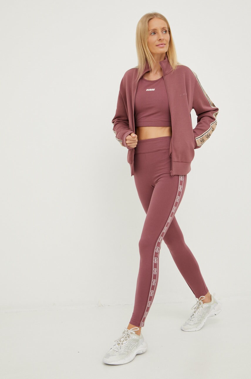 

Кофта Guess жіноча колір рожевий з аплікацією