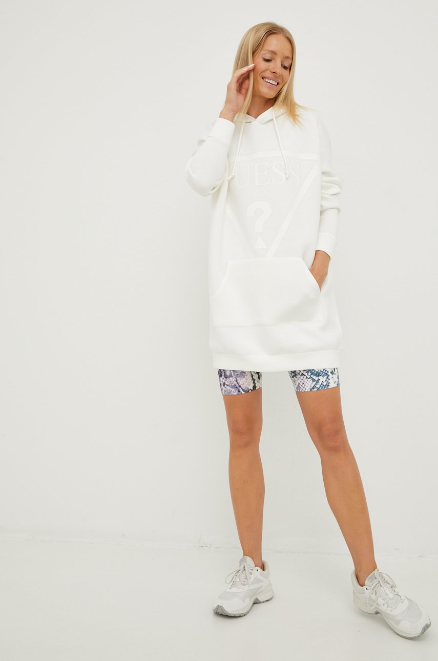 

Кофта Guess женская цвет бежевый с принтом