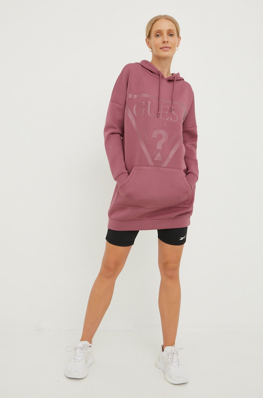 

Кофта Guess жіноча колір рожевий з принтом