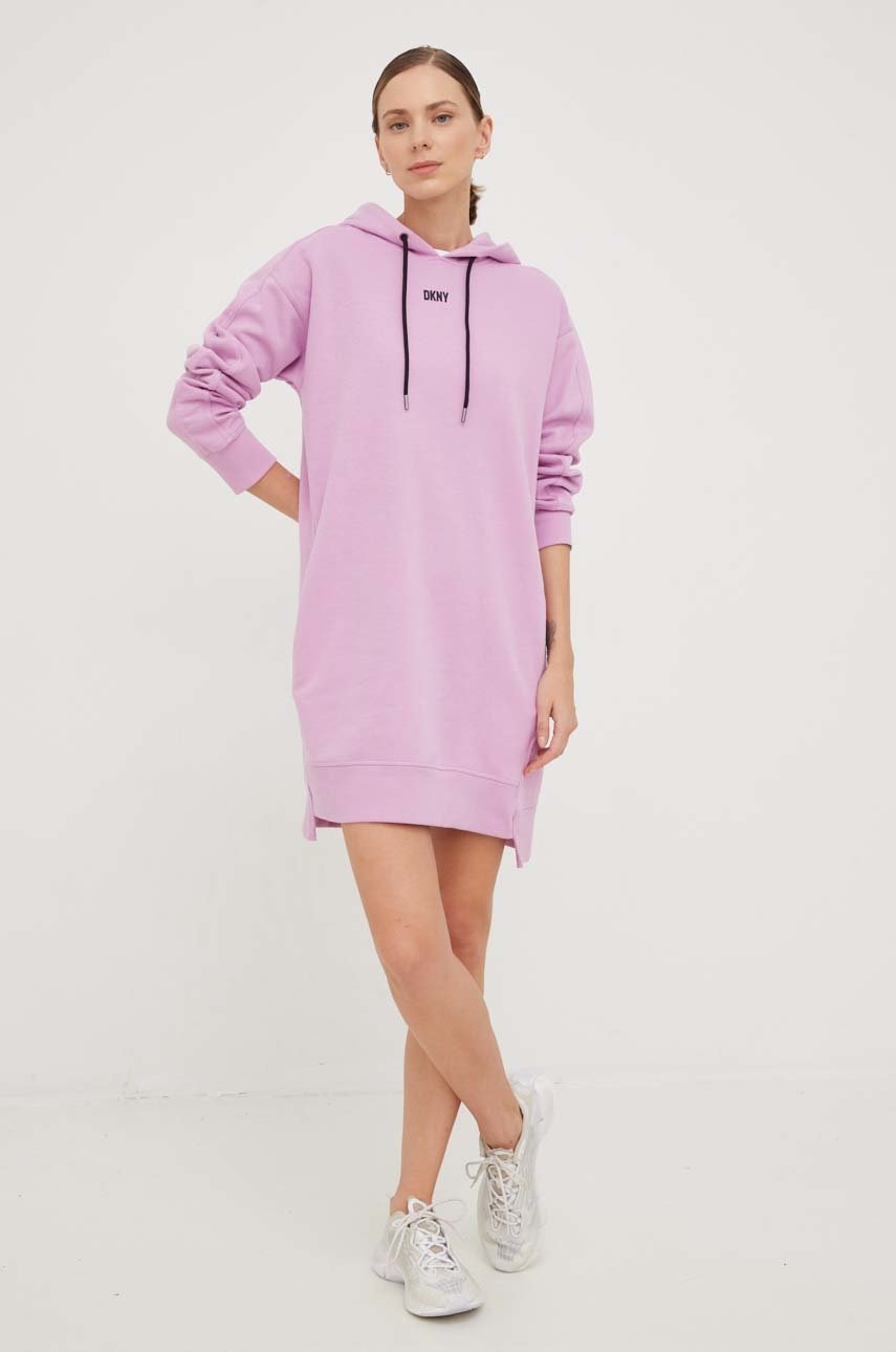 

Платье Dkny цвет розовый mini прямая