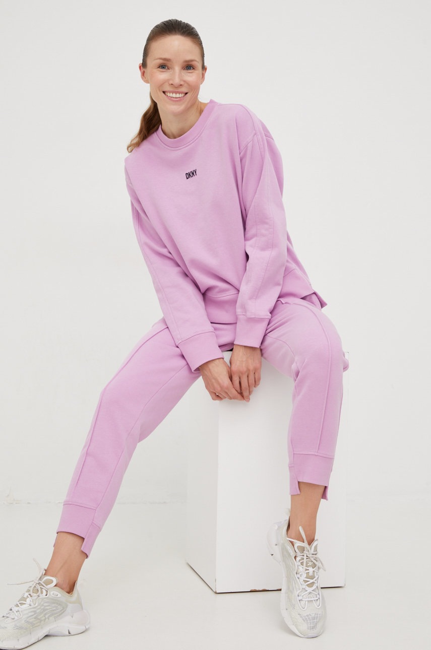

Кофта Dkny женская цвет розовый с принтом
