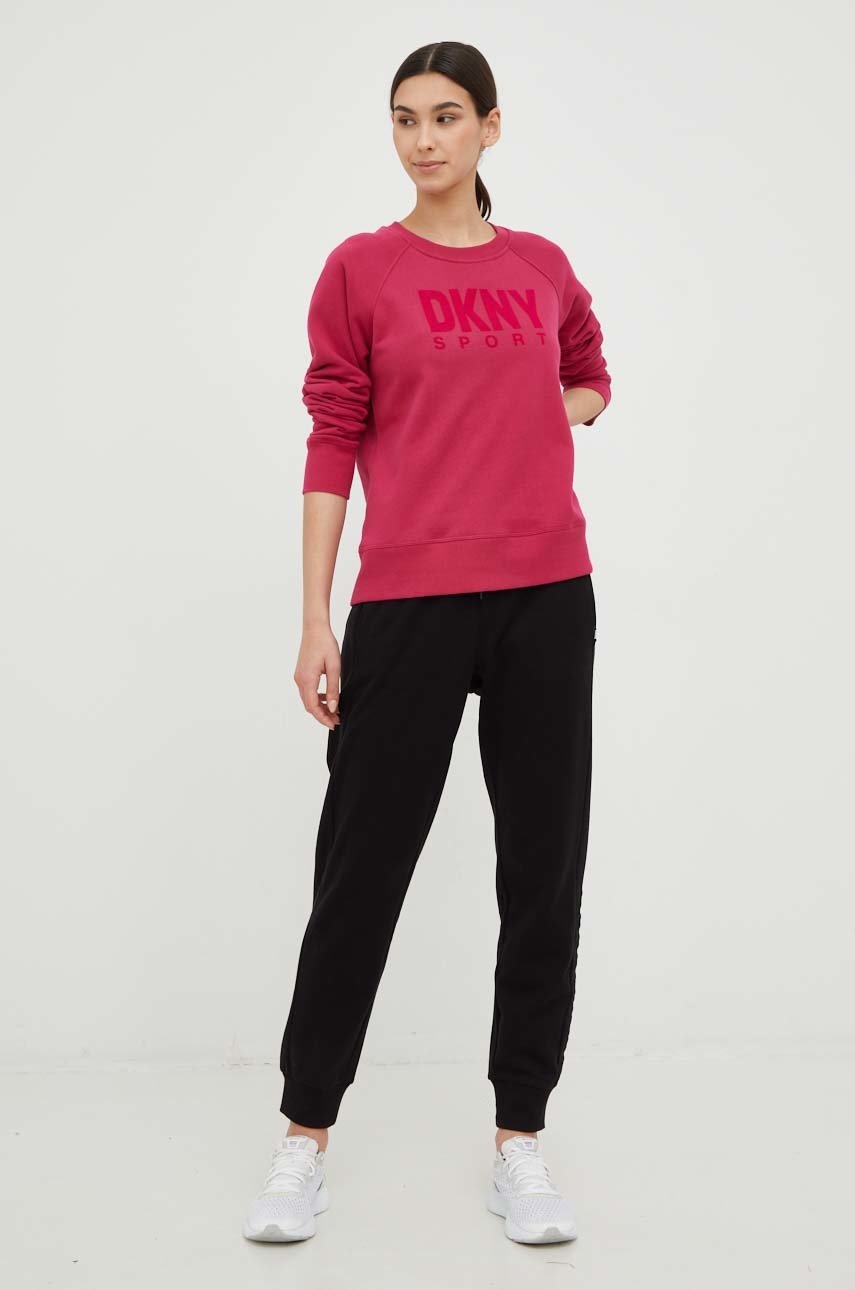 

Кофта Dkny жіноча колір рожевий з аплікацією