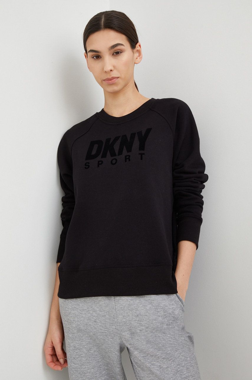 

Суичър Dkny в черно с апликация, Черен