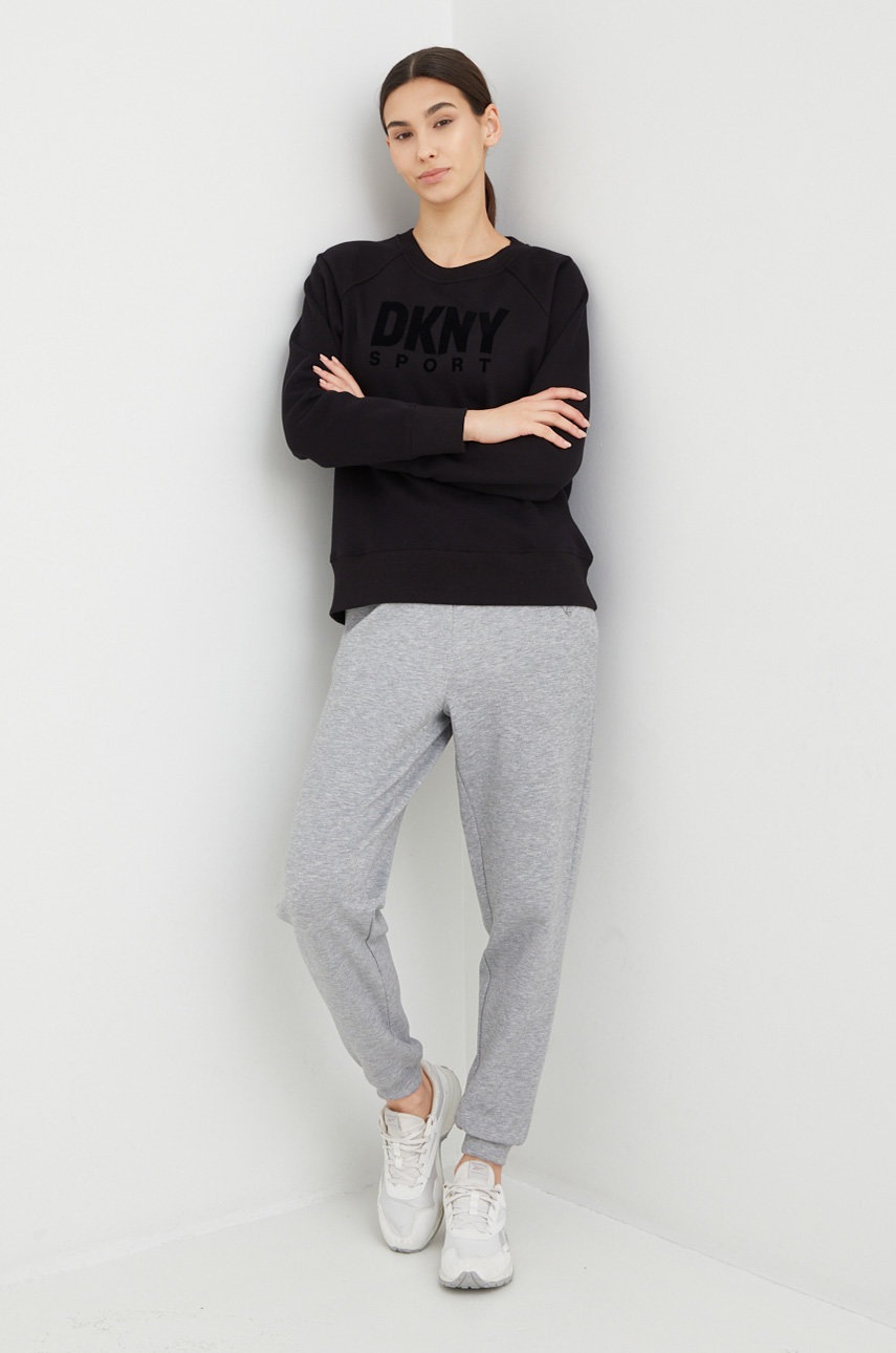 

Кофта Dkny жіноча колір чорний з аплікацією