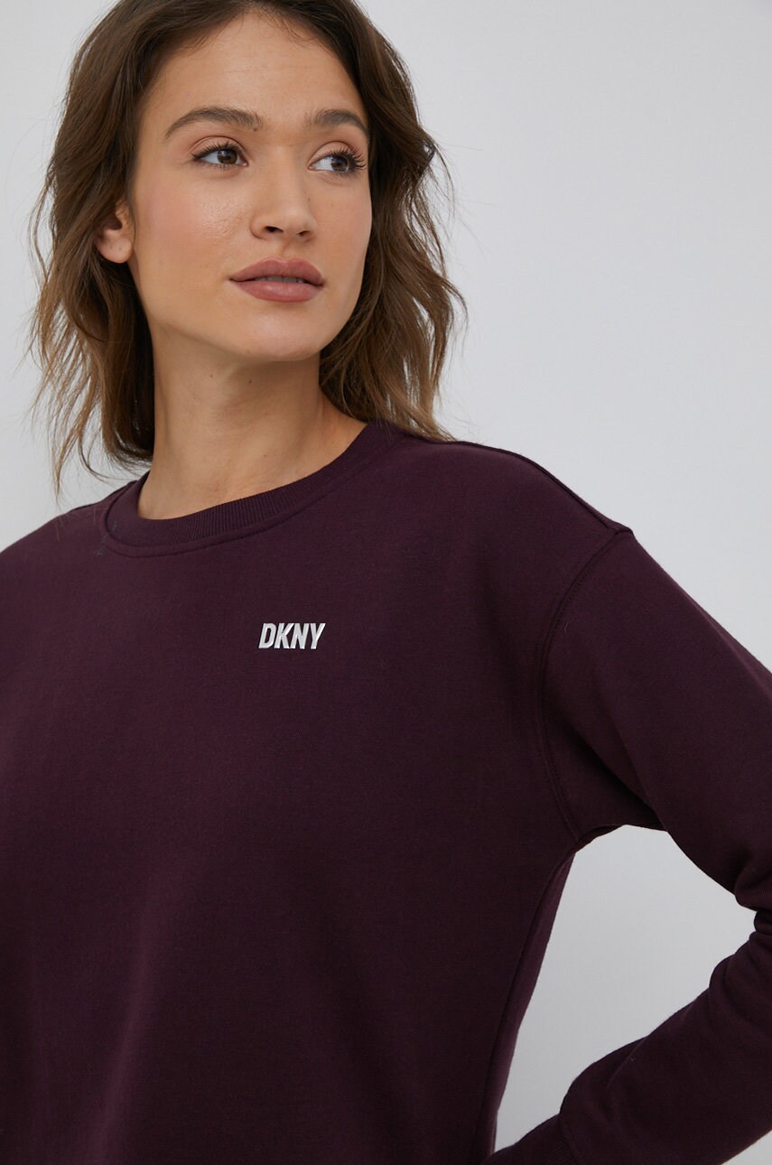 Dkny bluza femei, culoarea violet, neted