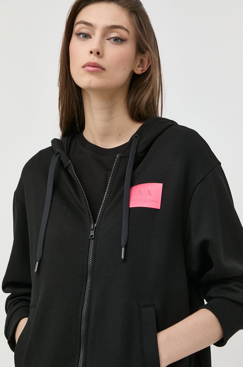 

Суичър Armani Exchange в черно с апликация, Черен