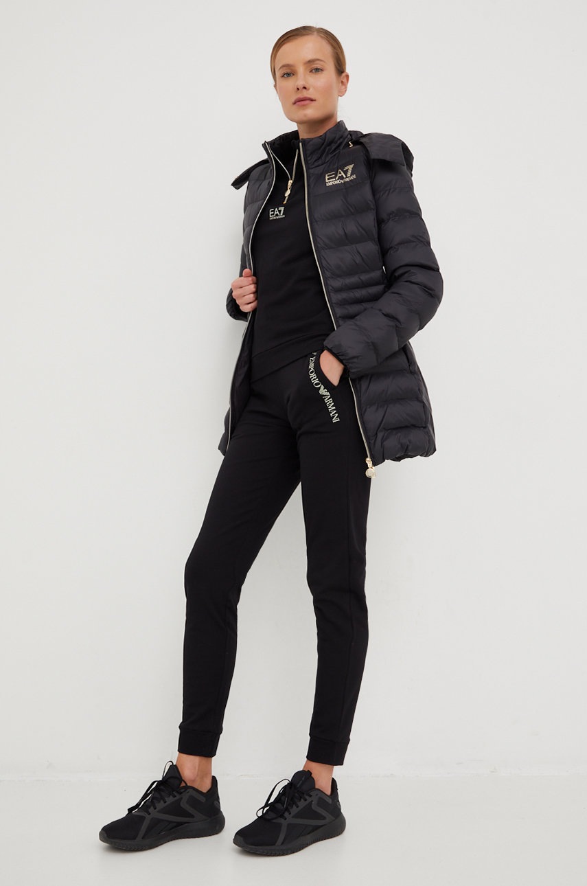 

Кофта EA7 Emporio Armani женская цвет чёрный с принтом