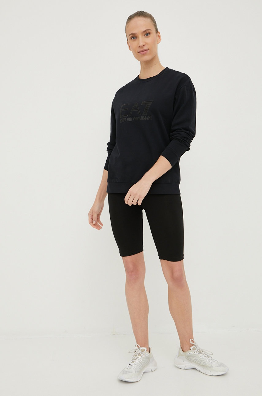 

Кофта EA7 Emporio Armani женская цвет чёрный с аппликацией