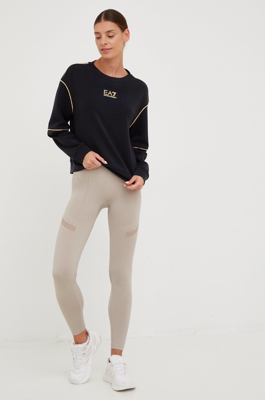 

Кофта EA7 Emporio Armani женская цвет чёрный с аппликацией
