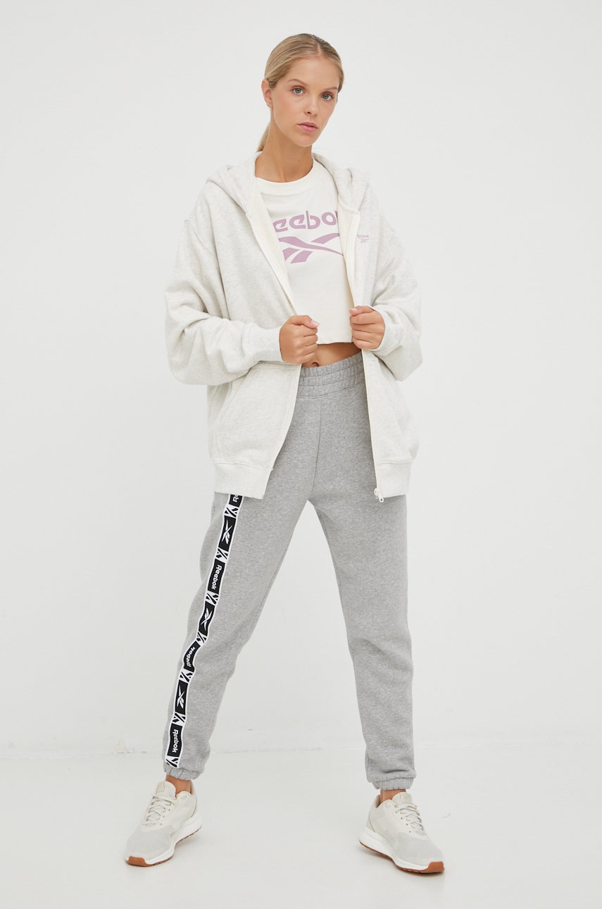 

Кофта Reebok Classic женская цвет бежевый однотонная