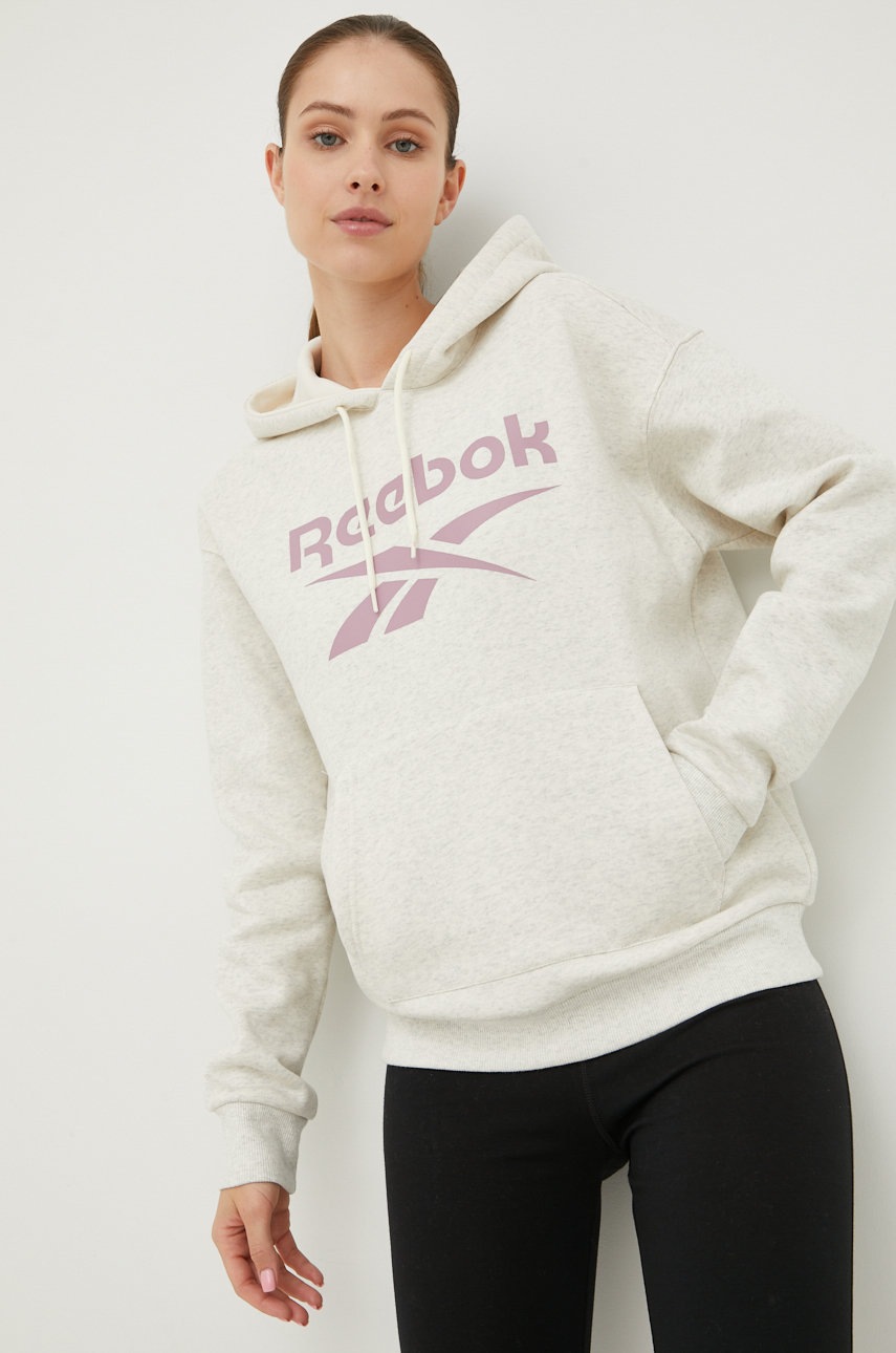 

Суичър Reebok в сиво меланж на, Сив