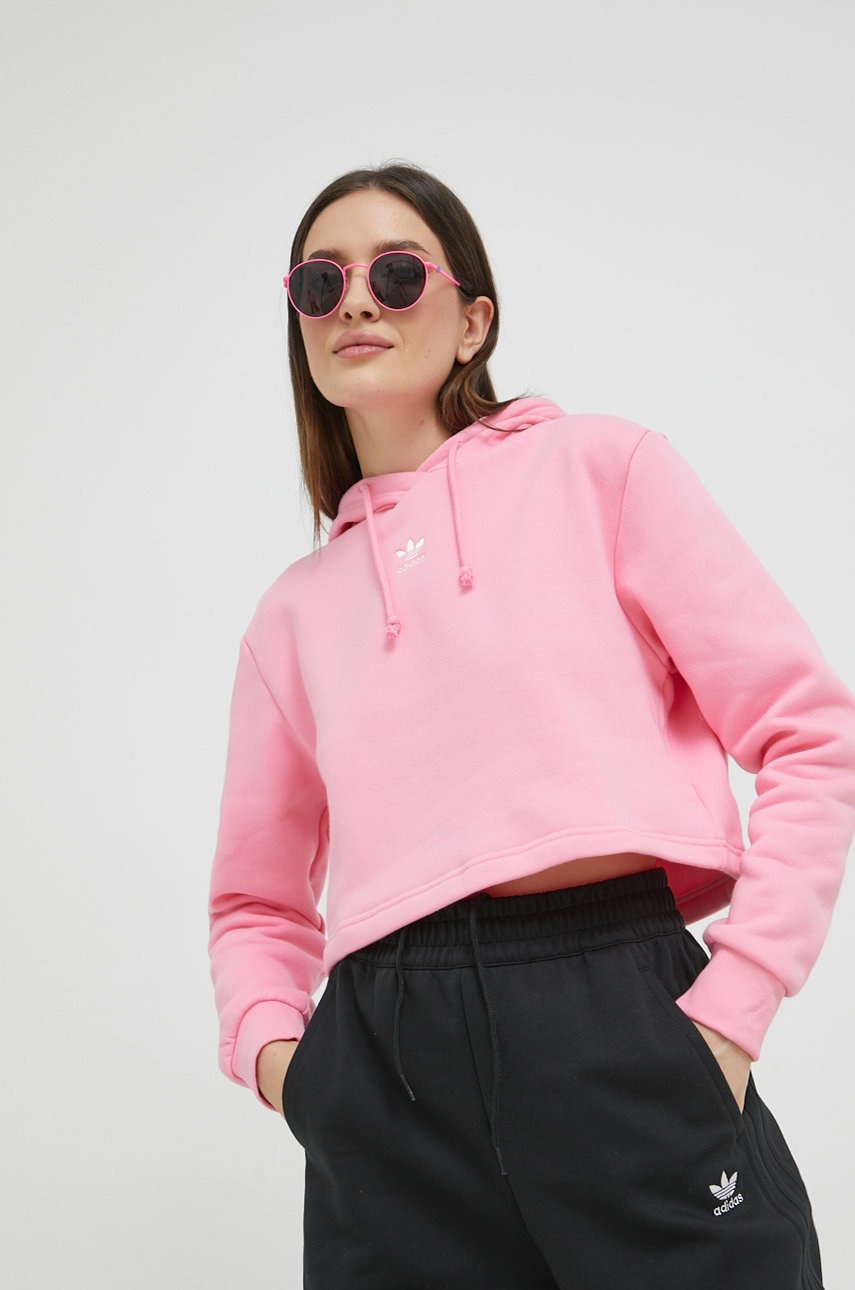 

Кофта adidas Originals женская цвет розовый однотонная