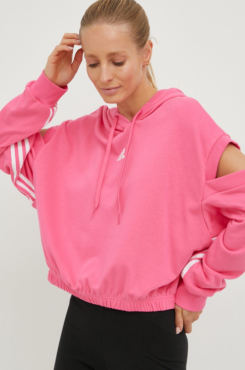 

Суичър adidas в розово с изчистен дизайн, Розов