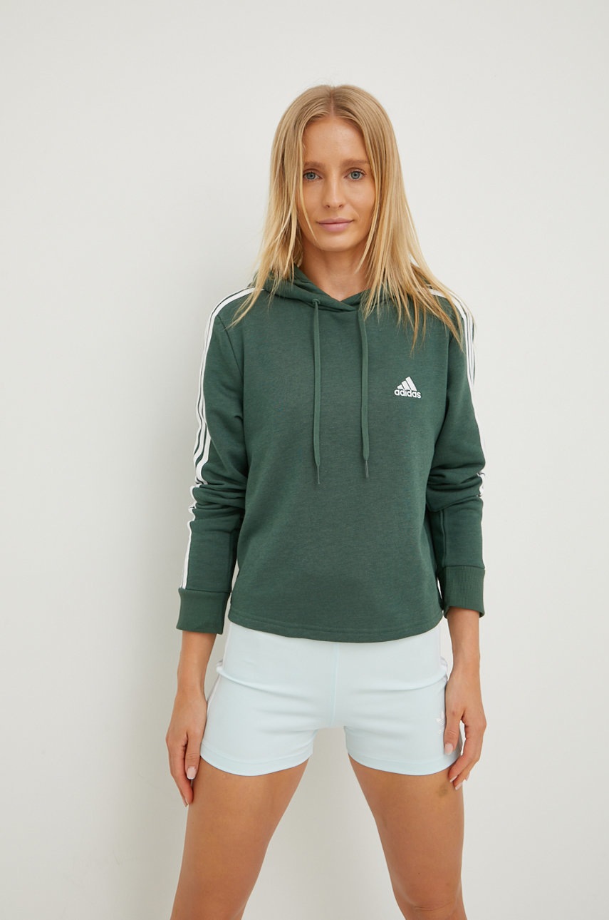 

Суичър adidas в зелено с апликация, Зелен