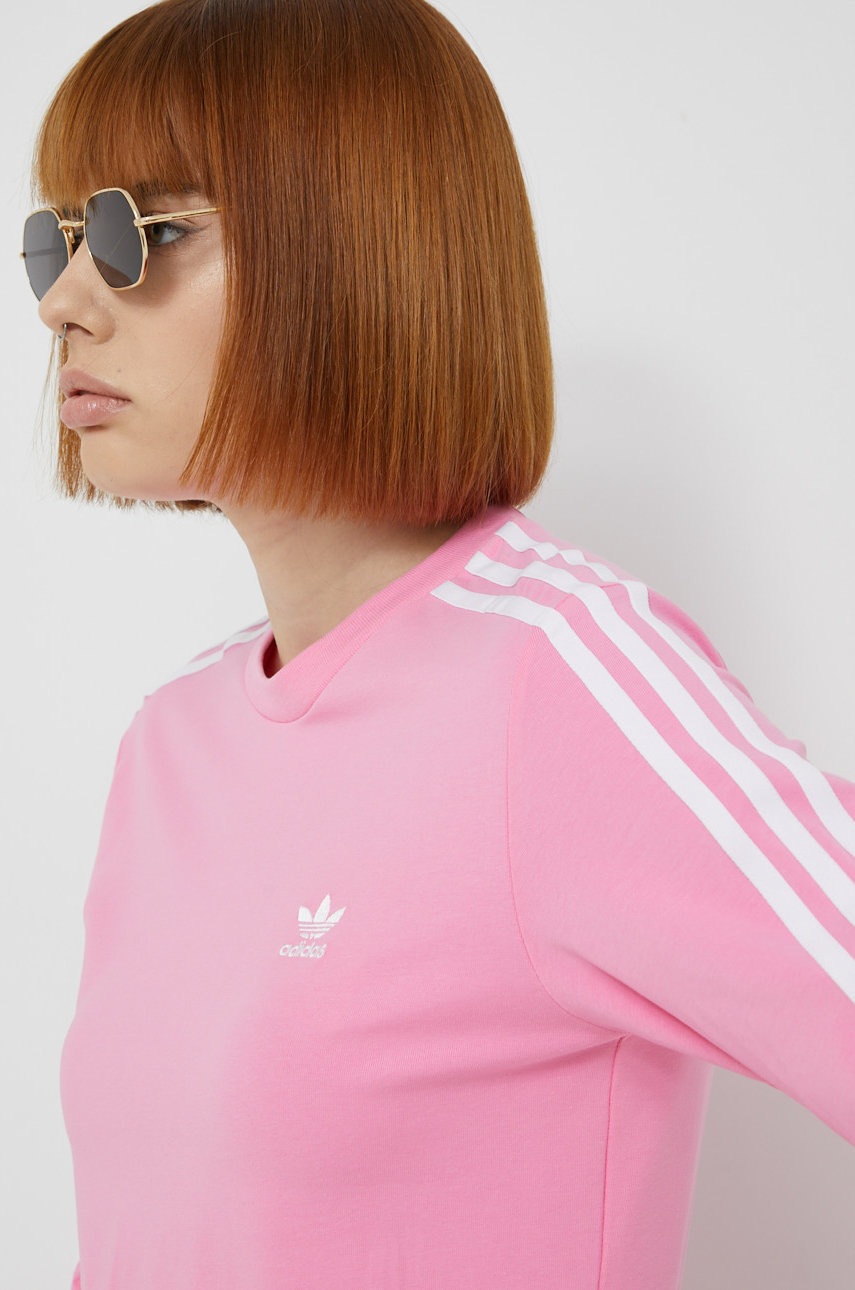

Лонгслів adidas Originals жіночий колір рожевий