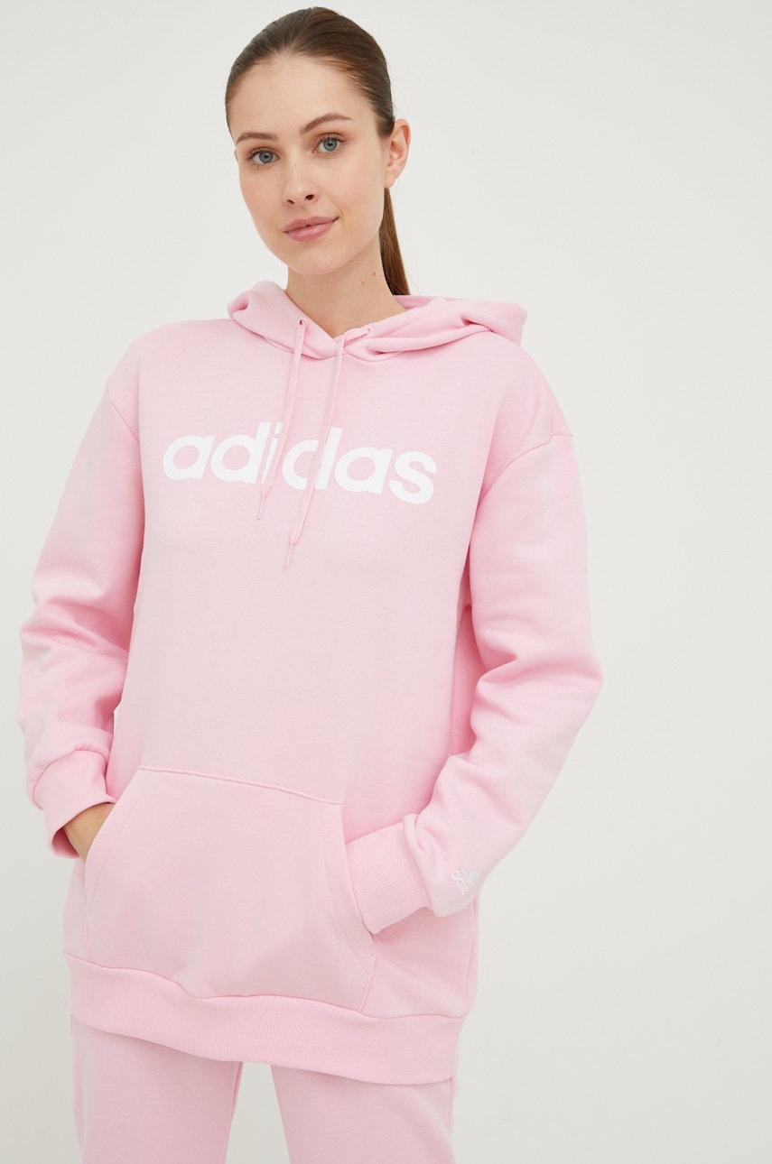 

Кофта adidas женская цвет розовый с принтом
