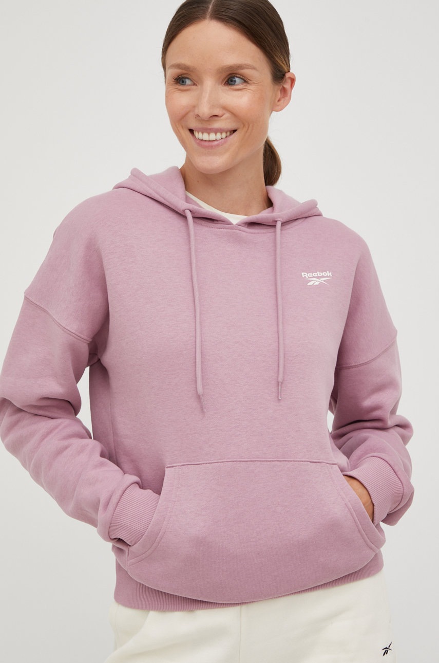 

Кофта Reebok женская цвет розовый однотонная