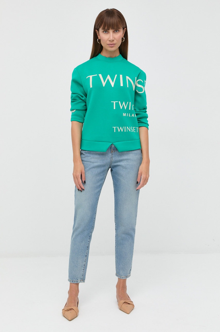

Кофта Twinset женская цвет бирюзовый узор