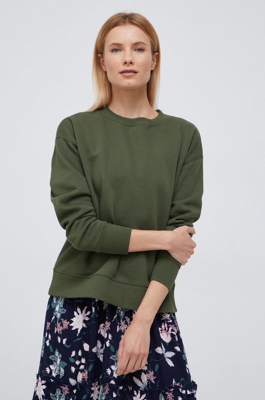 

Кофта Lauren Ralph Lauren жіноча колір зелений однотонна