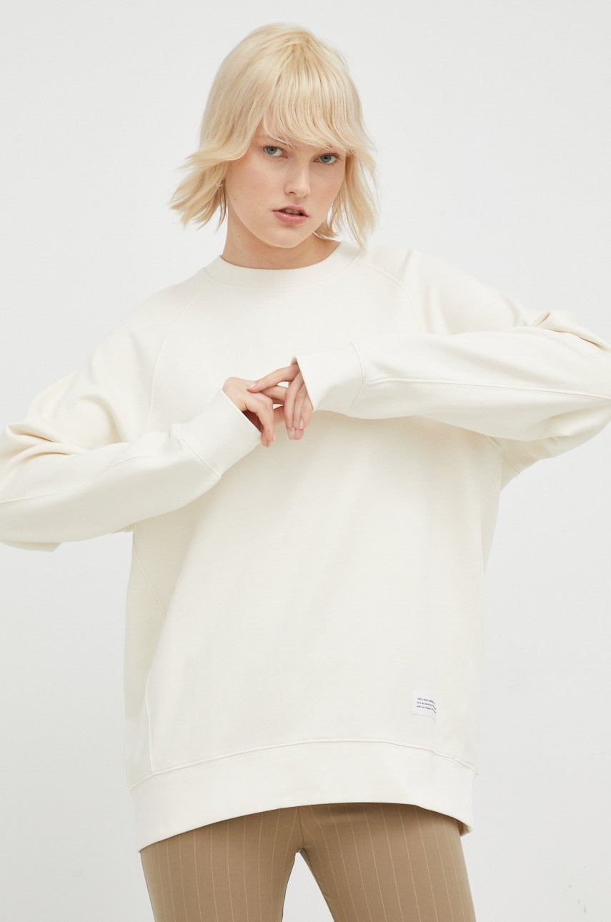 Samsoe samsoe bluza femei, culoarea bej, neted