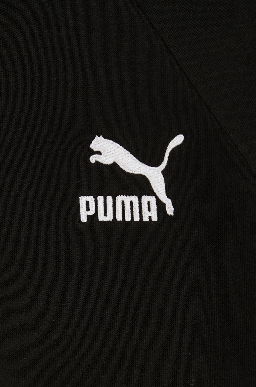 Puma bluza Iconic T7 damska kolor czarny z aplikacją 530078-01