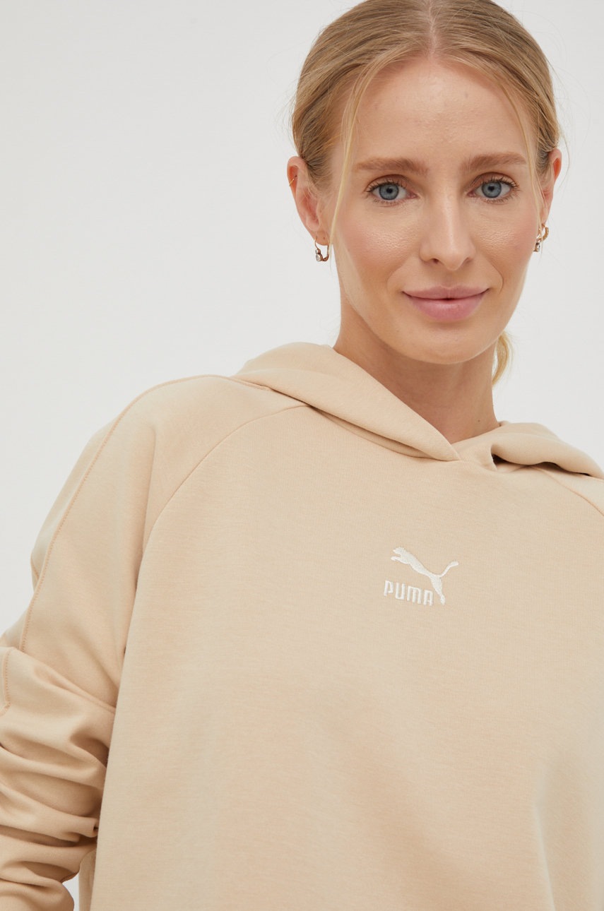 

Суичър Puma в бежово с изчистен дизайн, Бежов