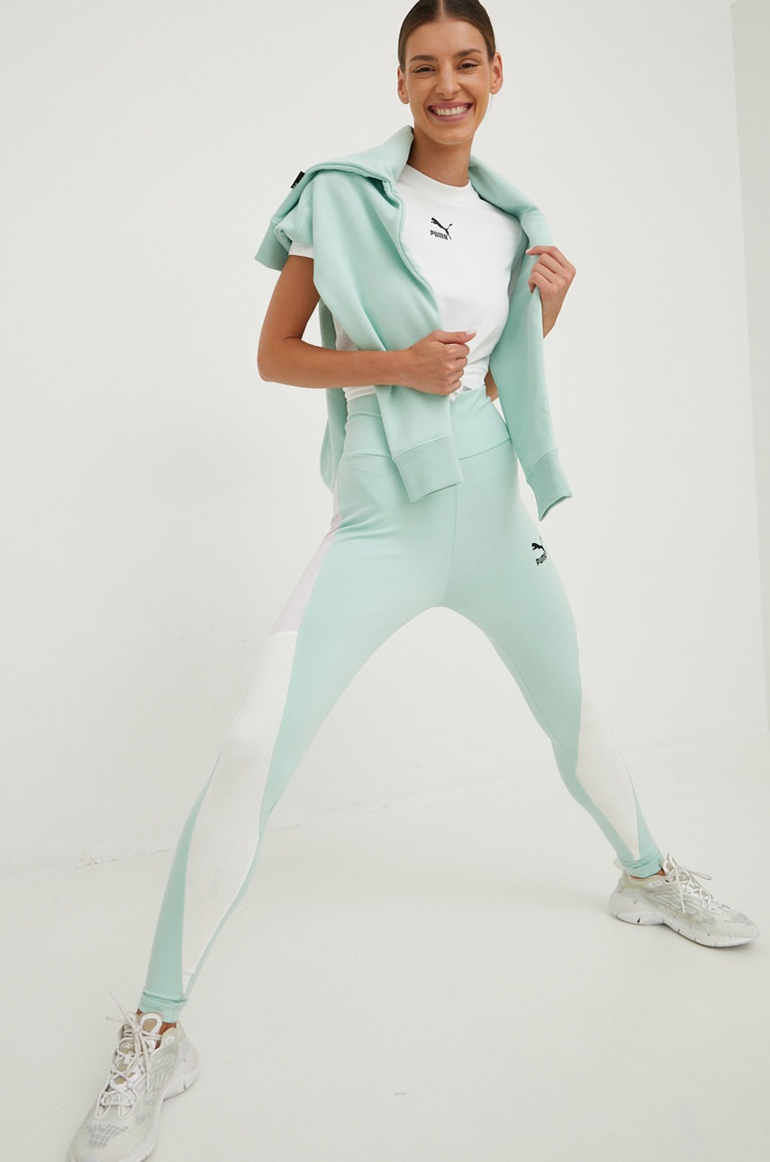 

Кофта Puma женская цвет зелёный с аппликацией