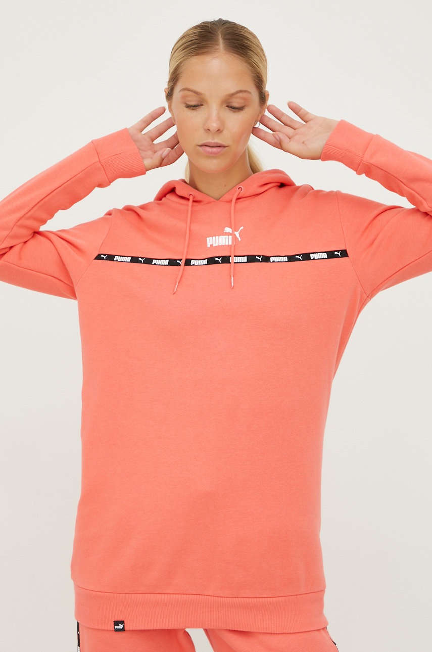 

Кофта Puma женская цвет оранжевый с аппликацией