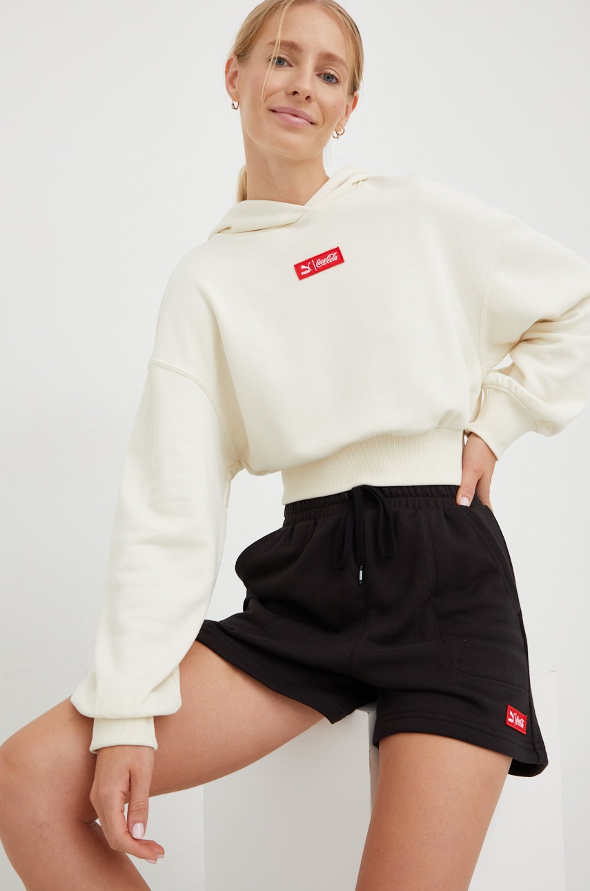 

Кофта Puma Puma X Coca Cola жіноча колір бежевий з аплікацією
