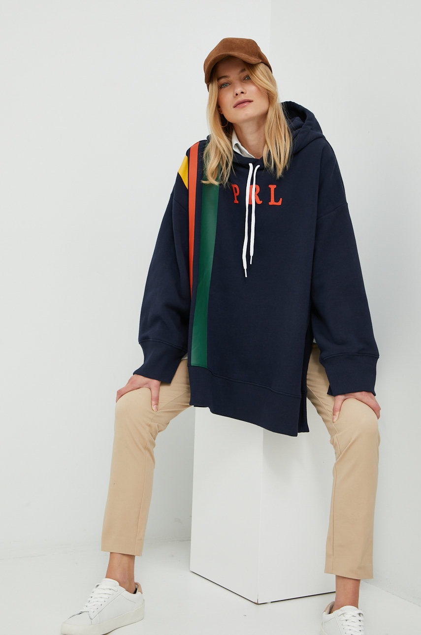

Кофта Polo Ralph Lauren женская цвет синий с аппликацией