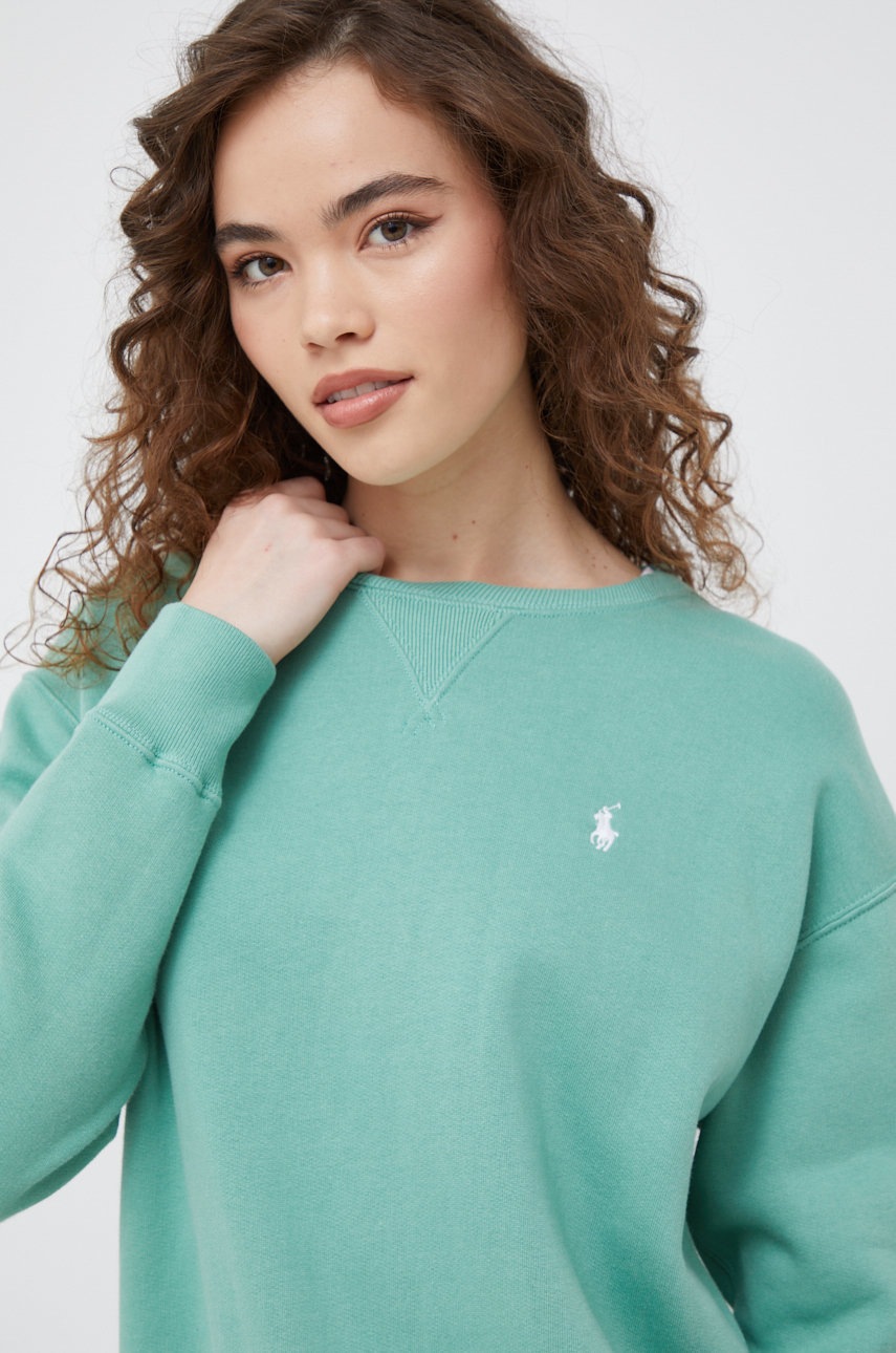 

Суичър Polo Ralph Lauren в зелено с изчистен дизайн, Зелен