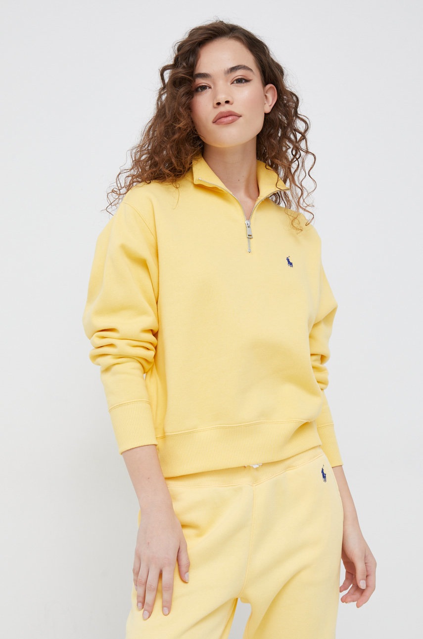 

Суичър Polo Ralph Lauren в жълто с изчистен дизайн, Жълт