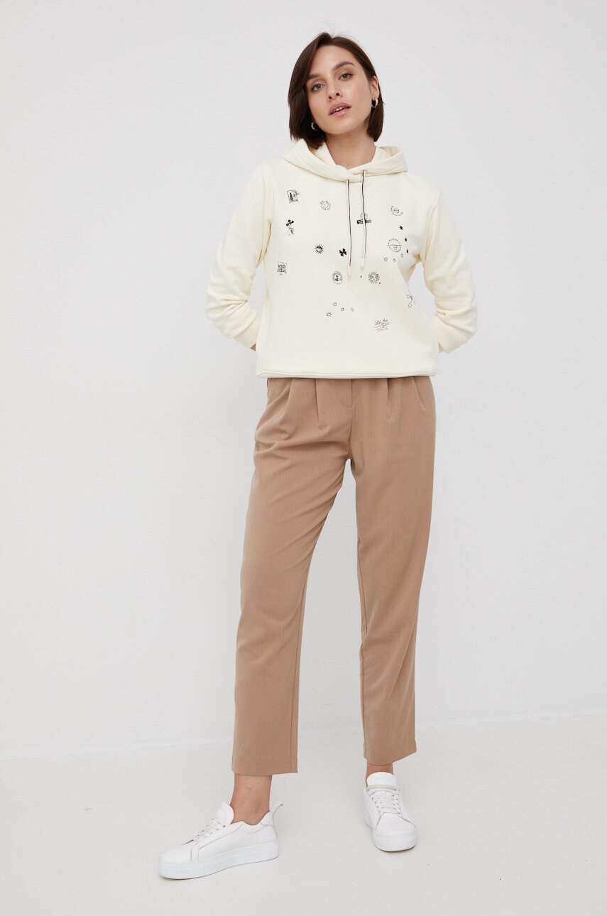 

Кофта Scotch & Soda женская цвет бежевый с аппликацией