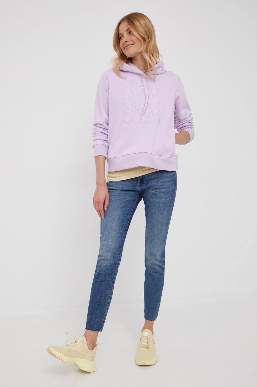 

Кофта Scotch & Soda женская цвет фиолетовый с аппликацией