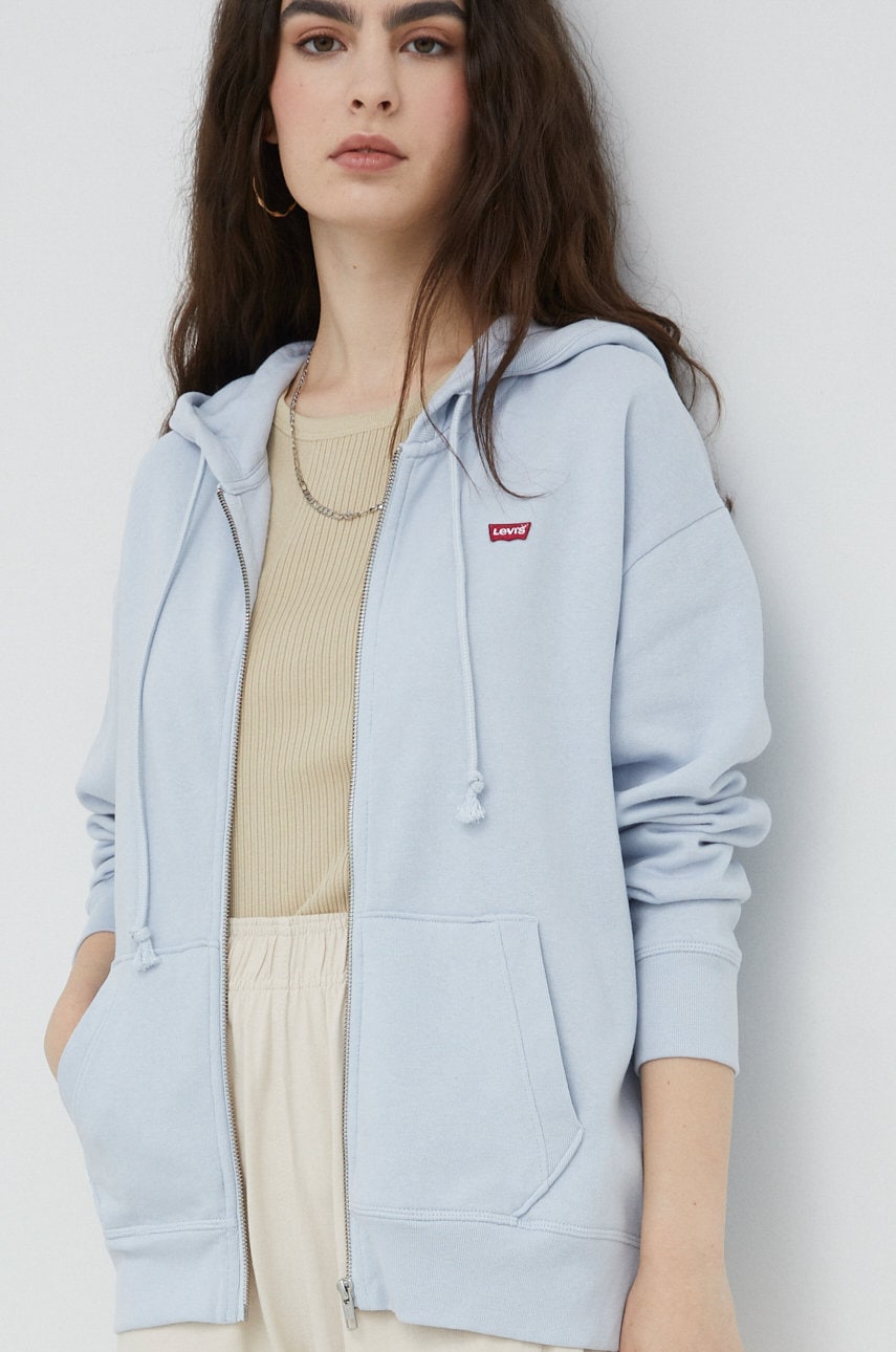 Levi's bluza femei, cu glugă, neted