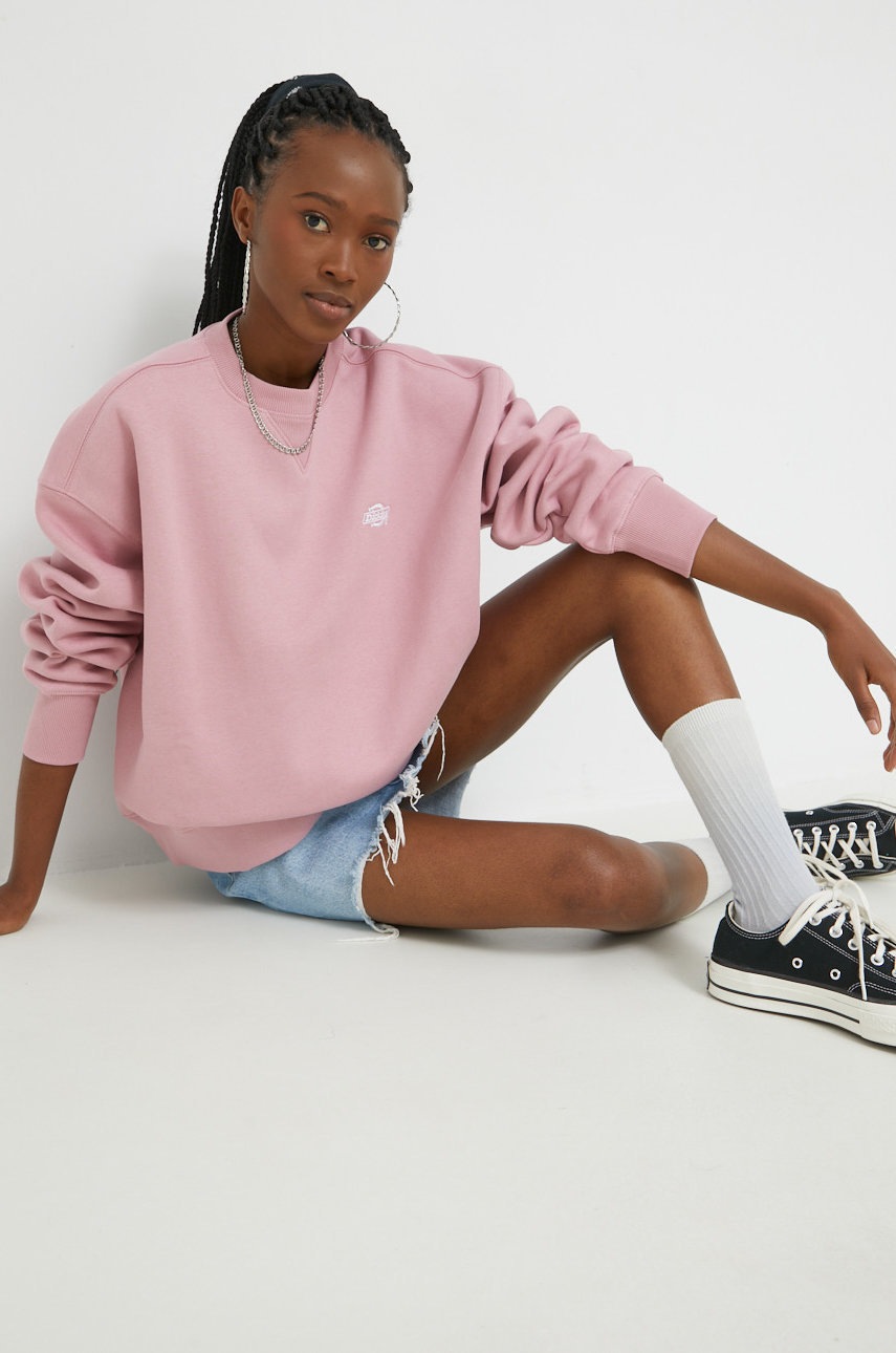 

Кофта Dickies женская цвет фиолетовый с аппликацией