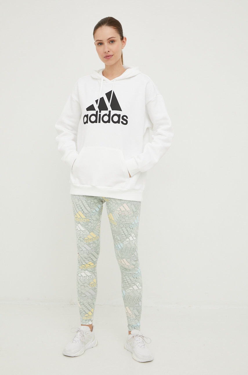 

Кофта adidas женская цвет белый с принтом