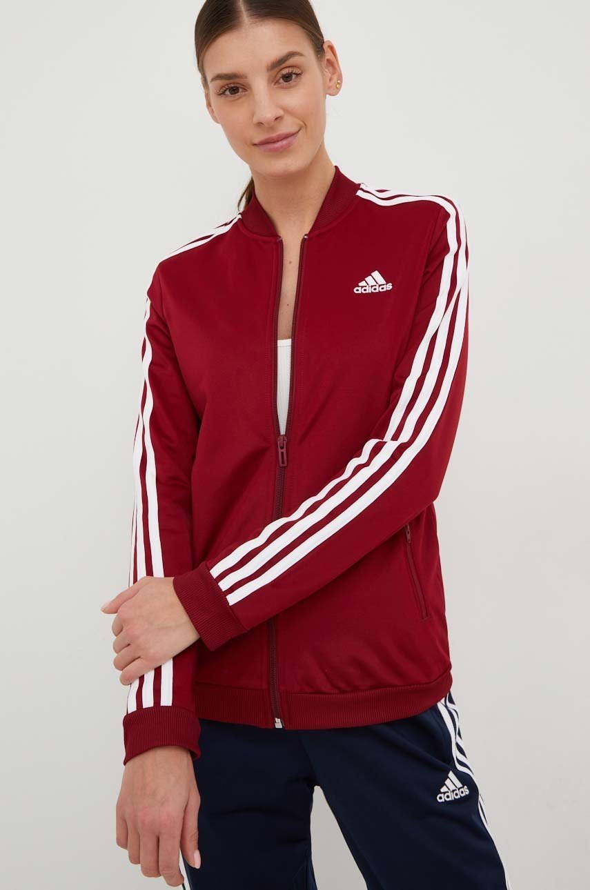 

Спортивный костюм adidas женский цвет бордовый