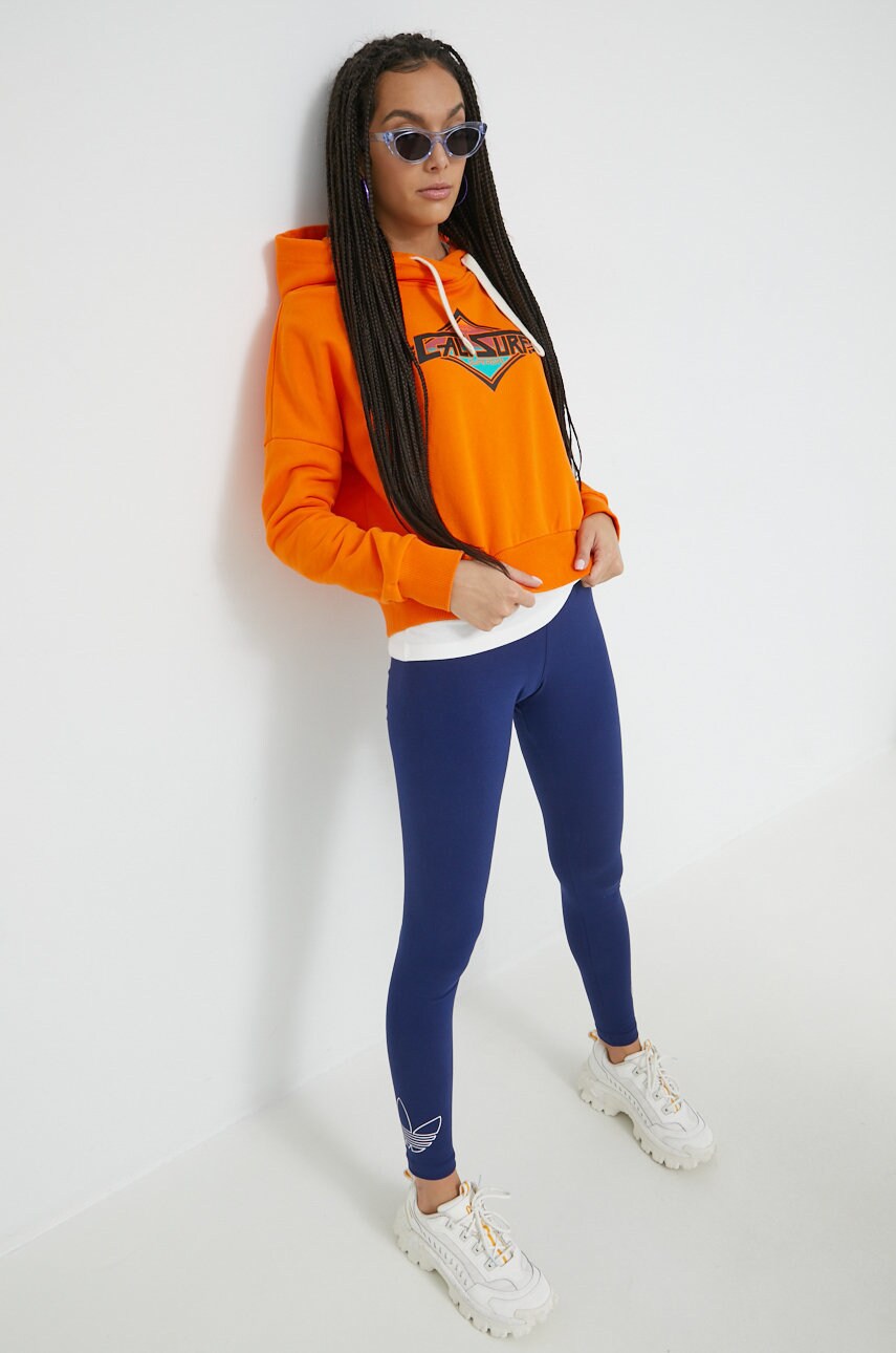

Хлопковая кофта Superdry женская цвет оранжевый с принтом