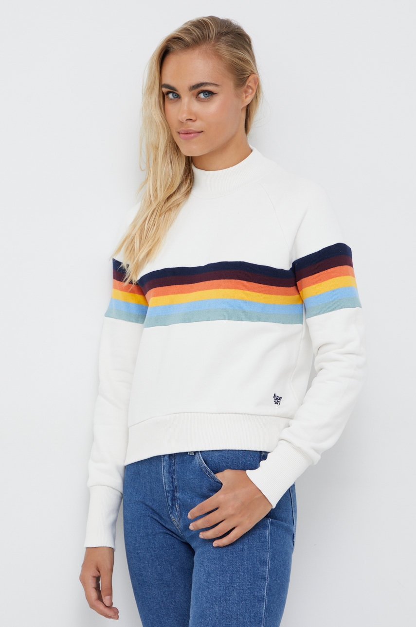 

Кофта Superdry жіноча колір бежевий з принтом