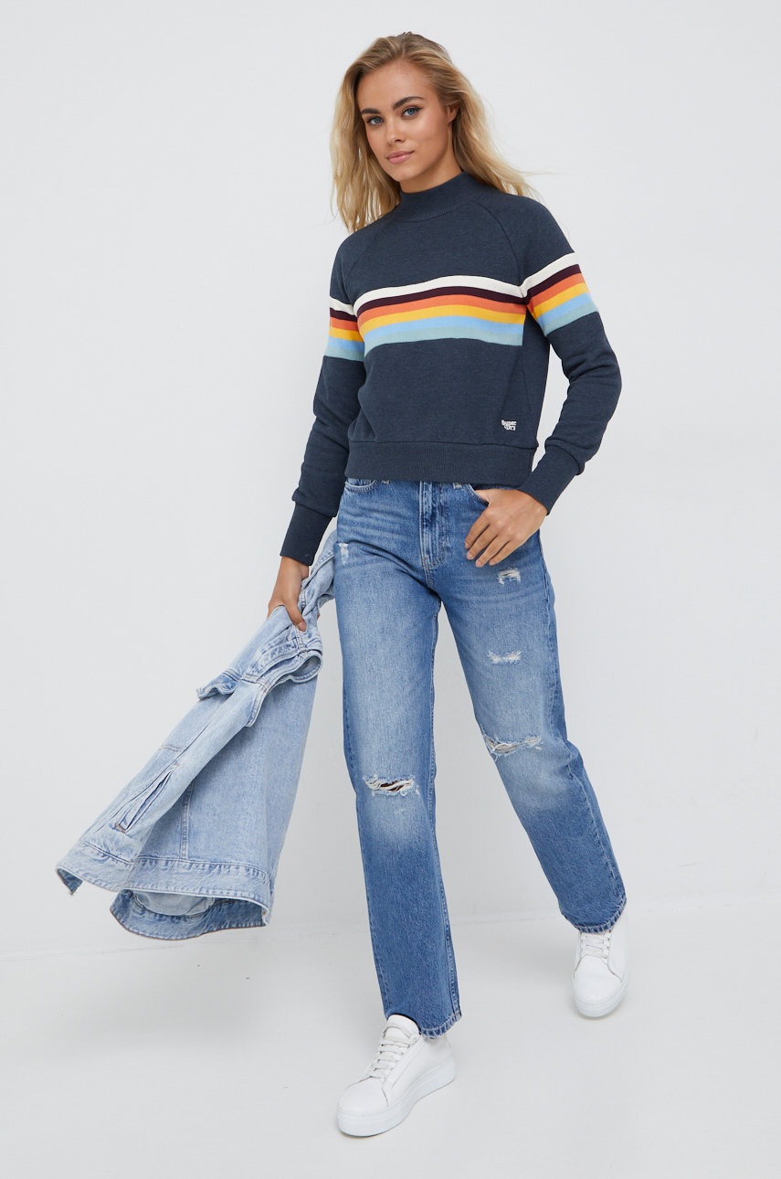 

Суичър Superdry в тъмносиньо с апликация, Тъмносин