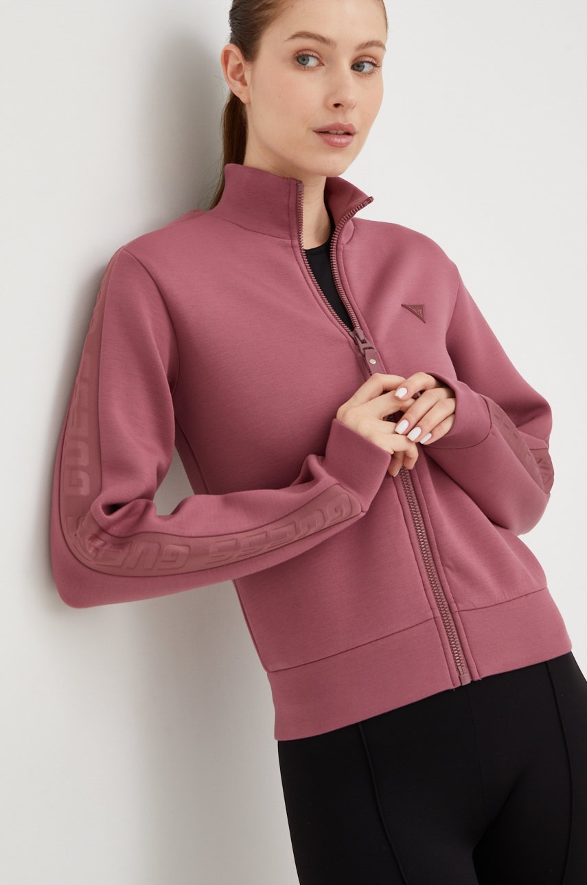 

Кофта Guess жіноча колір рожевий однотонна