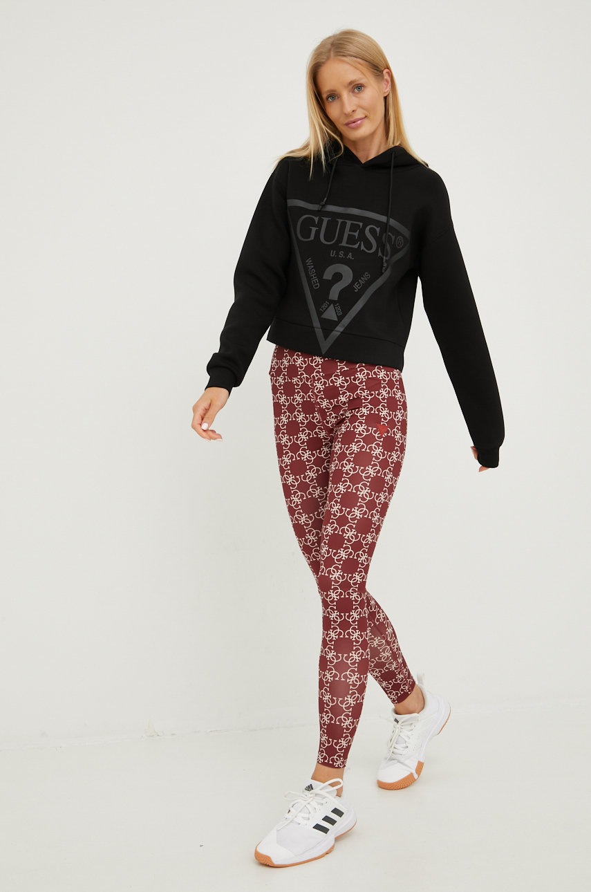 

Кофта Guess женская цвет чёрный с принтом