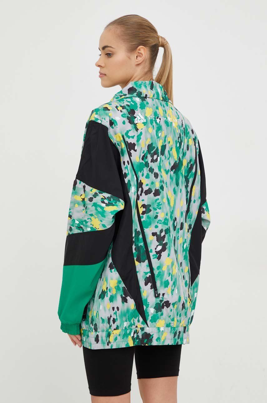 Adidas By Stella McCartney Windbreaker Culoarea Verde, De Tranzitie, Oversize