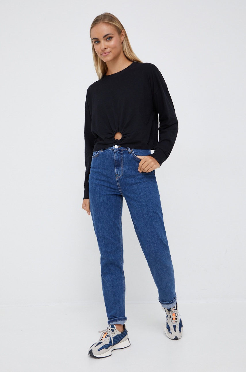 

Хлопковый лонгслив Pepe Jeans цвет чёрный